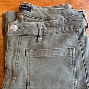 Quince Olive Green wide leg Jeans
